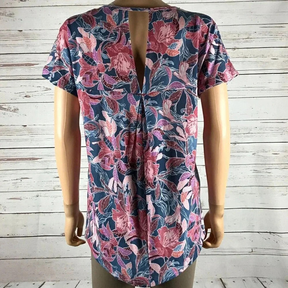 IDEOLOGY Floral Short Sleeve T-shirt NWOT SMALL - Picture 7 of 12